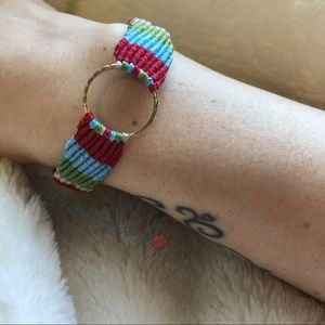 Boho Circle Charm Chinese Knot Macrame Bracelet